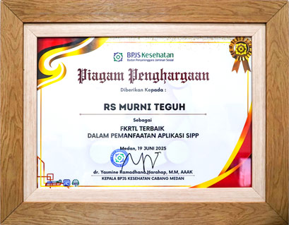 Murni Asih Memorial Hospital Meraih penghargaan sebagai Fasilitas Kesehatan Rujukan Tingkat Lanjutan (FKRTL) terbaik dalam pemanfaatan Aplikasi SIPP.